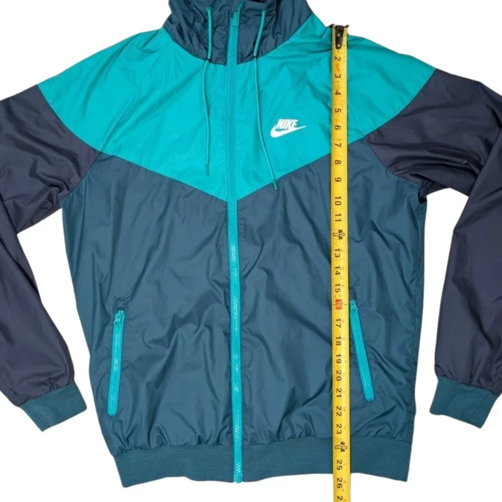 Nike Sportswear Windrunner Hooded Jacket Teal Navy Blue Men's Medium
